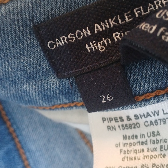 Veronica Beard Carson Ankle Flare High Rise Size 26 Wash Amethyst - Picture 4 of 7